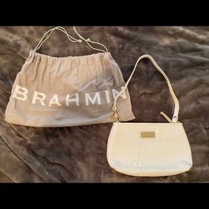 Brahmin Anytime Mini White Melbourne Shoulder Bag